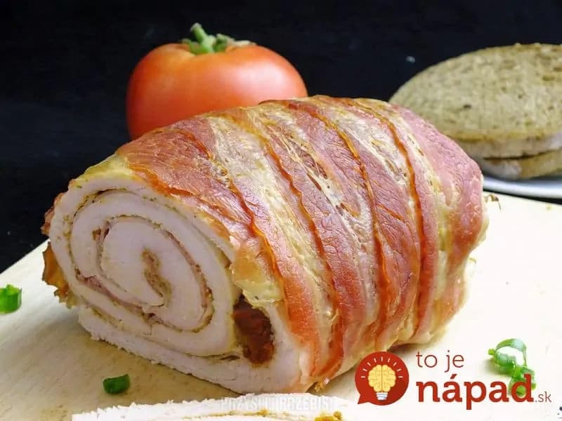Morčacia roláda plnená parmskou šunkou a sušenými rajčinami