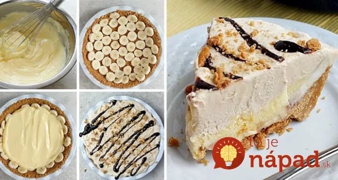 Krémová banánová torta bez pečenia