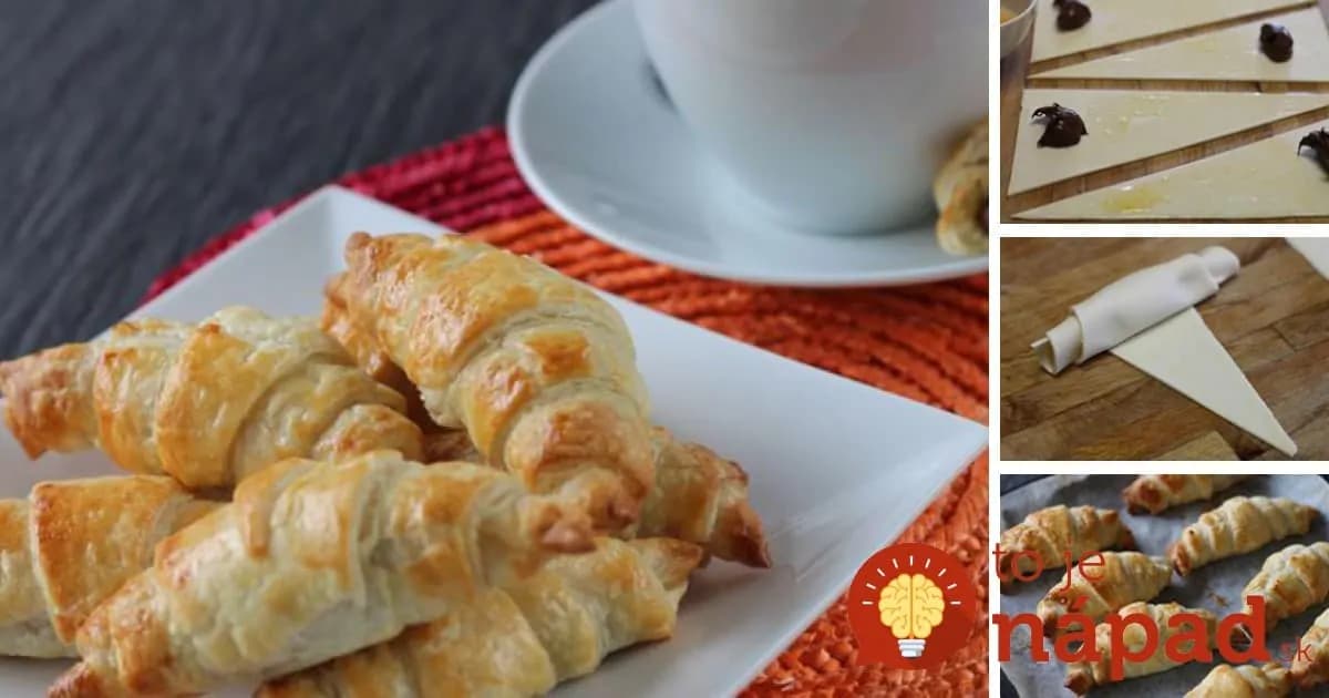 Nadýchané čokoládové croissanty z 3 ingrediencií
