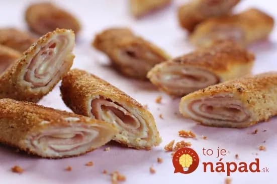 Chlebové rolky plnené šunkou a syrom