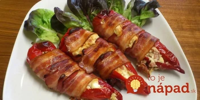 Plnená kápia obalená v slaninke