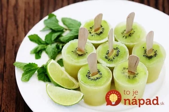 Svieže mojito-kiwi nanuky