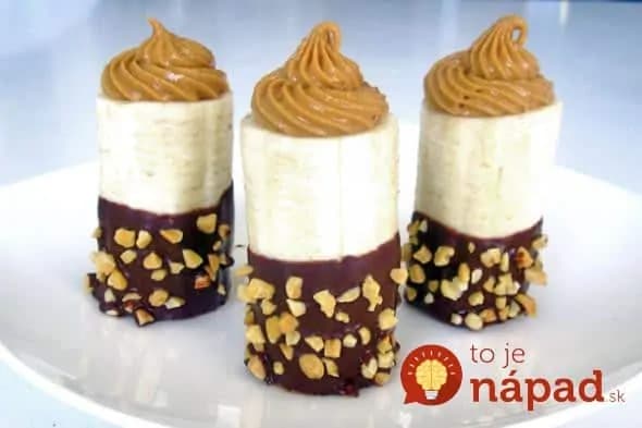 Plnené banánové tyčinky