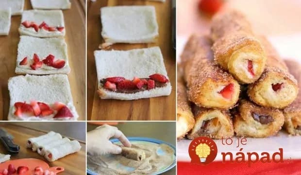 Fotopostup: Chrumkavé jahodové mini rolky