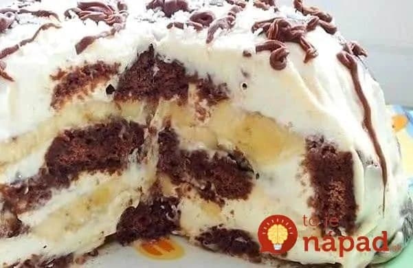 Nepečená perníkovo – banánová torta