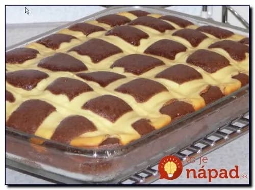 Kakaovo-tvarohový zákusok „Prešívaná deka“