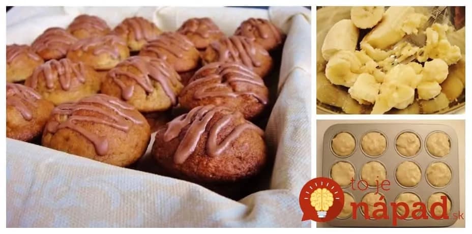 Vláčne banánové muffiny