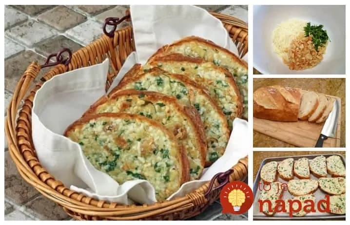 Zapekaný chlieb s pečeným cesnakom