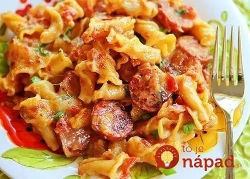 Rýchle cestoviny s klobásou