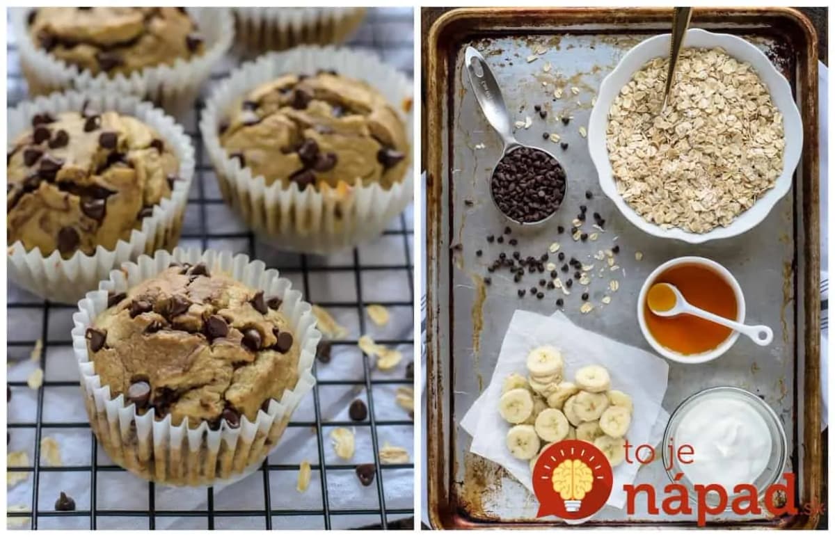 Banánovo-jogurtové muffiny bez múky a cukru