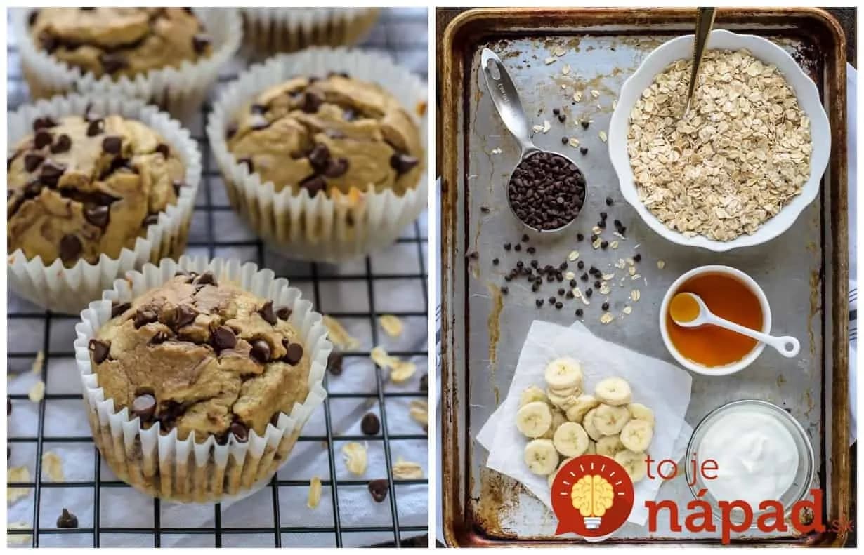 Banánovo-jogurtové muffiny bez múky a cukru
