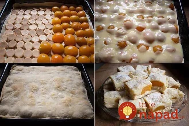 Rýchly marhuľovo-pudingový koláč