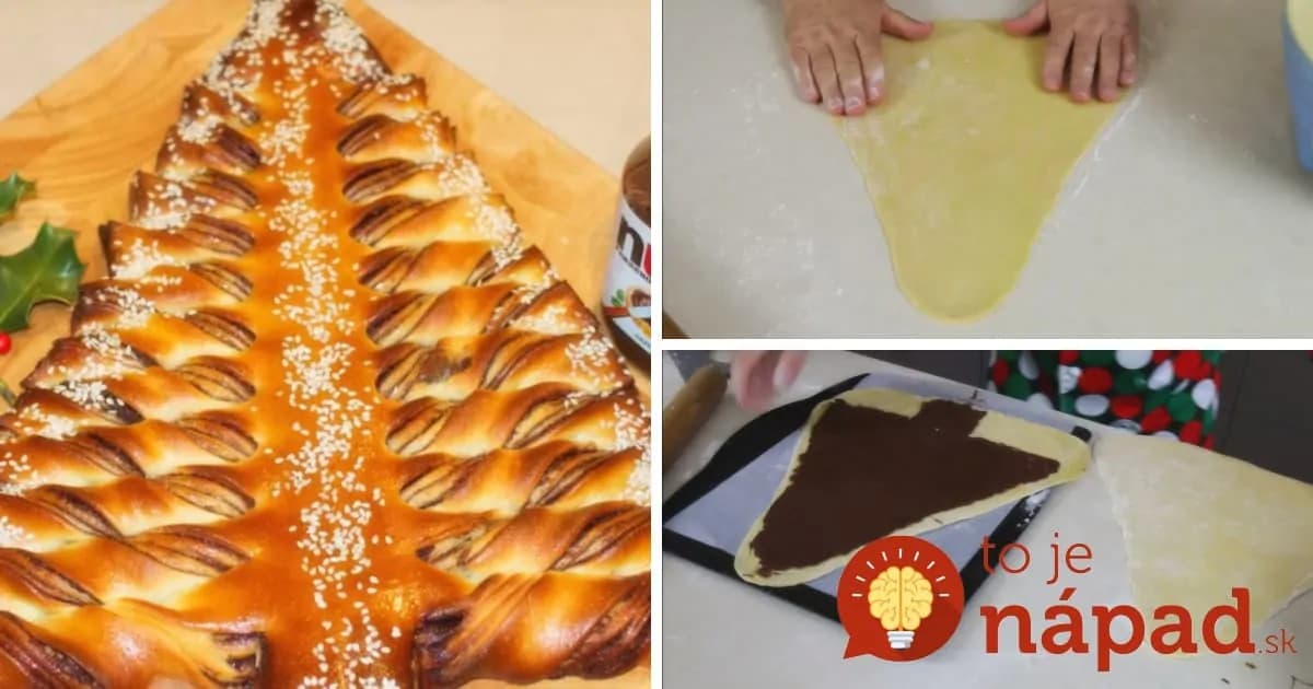 Upečte si chutný vianočný stromček plnený Nutellou!