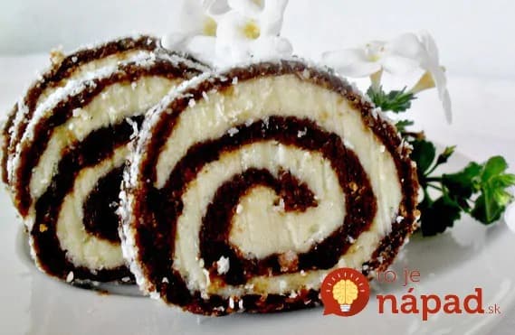 Nepečená čokoládovo-kokosová roláda