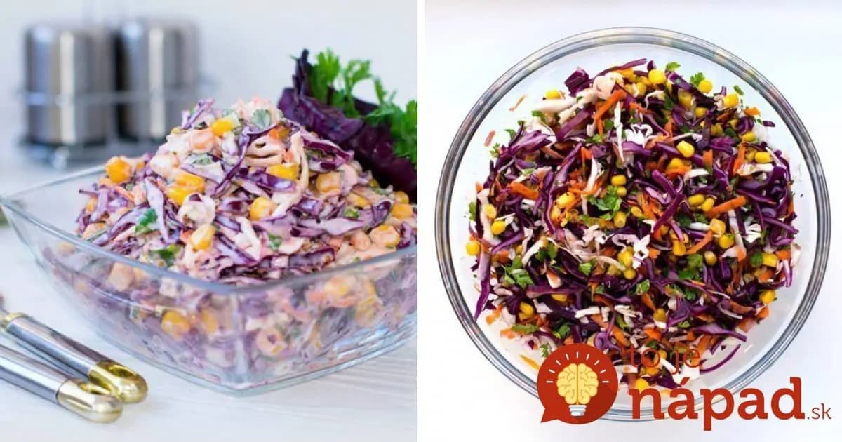 Kapustový šalát s kukuricou ľahkou zálievkou: Dajte si ho na večeru a namiesto ťažkých príloh, kilá pôjdu dole!