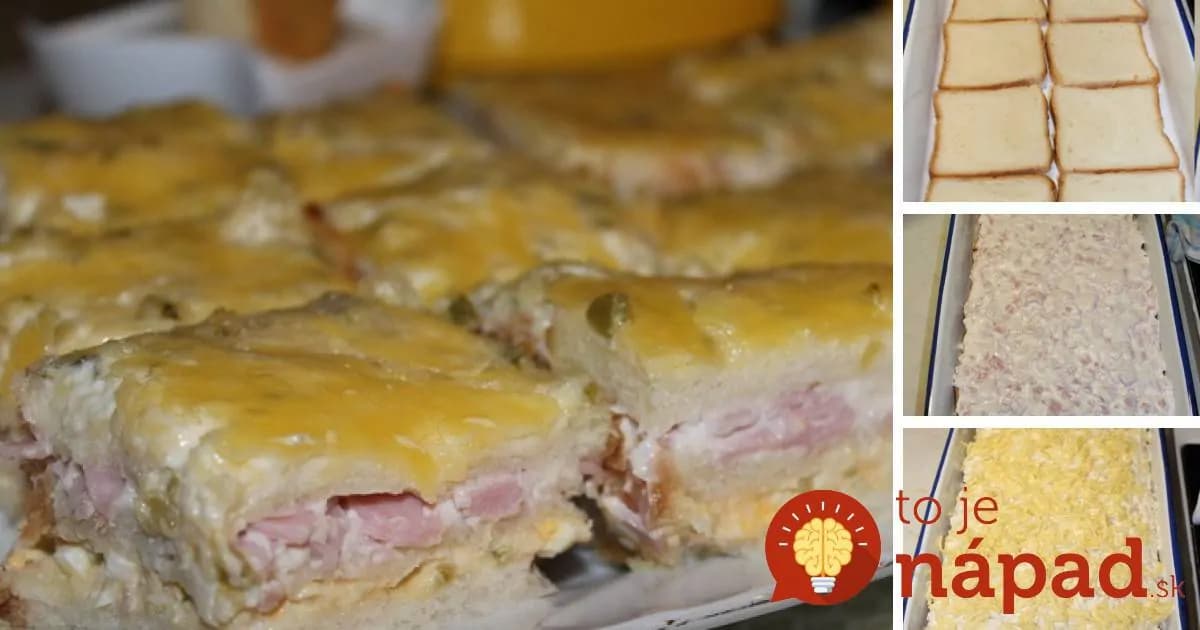 Vynikajúca večera z toastového chleba: Slaný koláč so šunkou a syrom