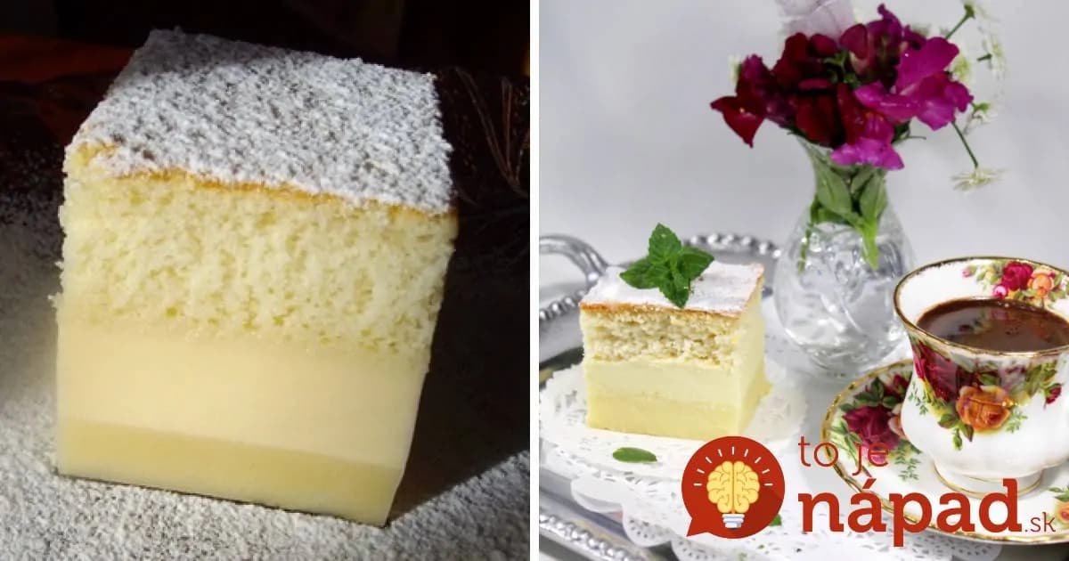 Chytrý koláčik: Z jedného cesta sa počas pečenia vytvoria tri vrstvy!