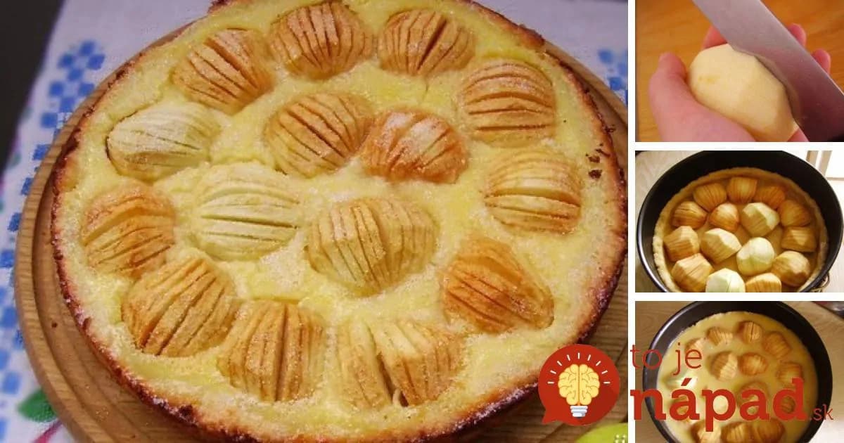 Jednoduchý koláč s pečenými jablkami