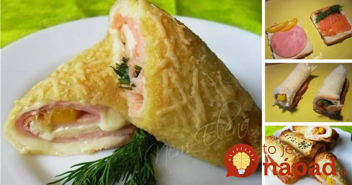 Pečené chlebové rolky s chutnou náplňou