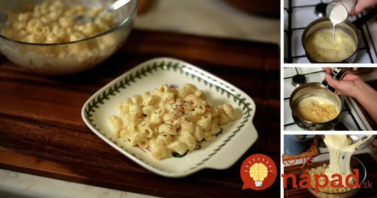 Vynikajúce a také jednoduché: Cestoviny so syrovou omáčkou
