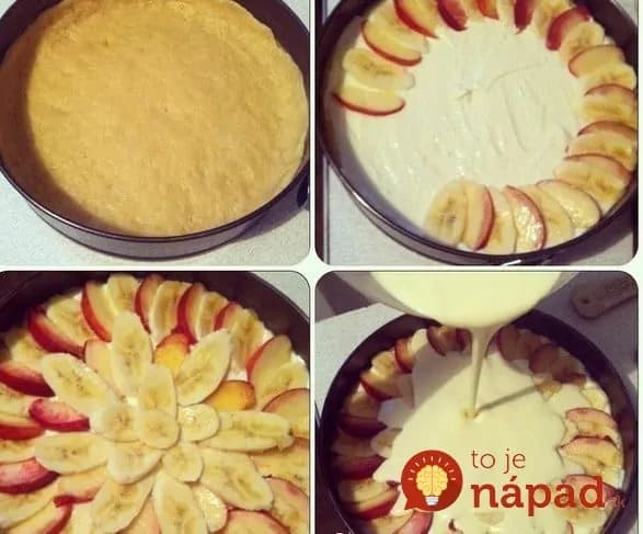 Tvarohovo-smotanová torta s ovocím