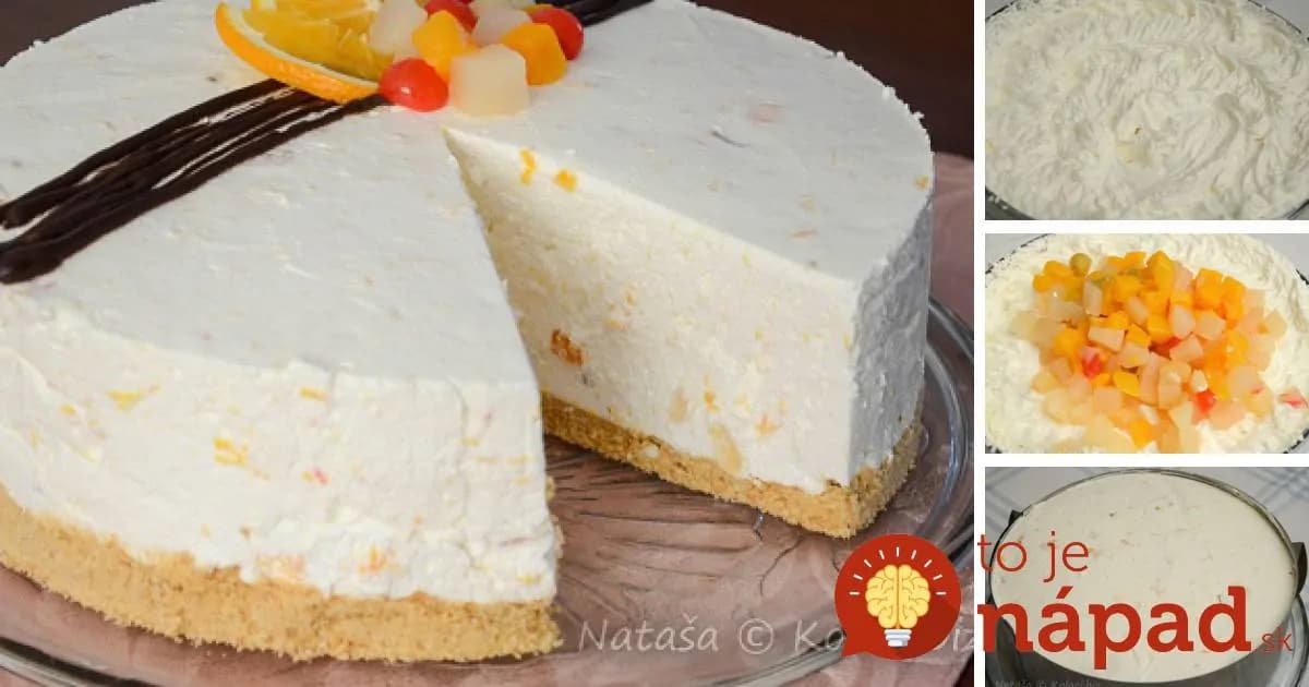 Krémová jogurtová torta s ovocím