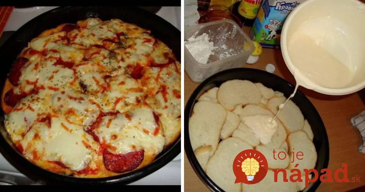 Pizza zo staršieho chlebíka