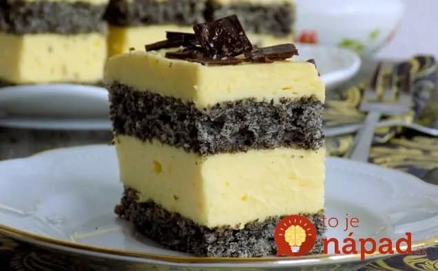 Makové rezy s vanilkovým krémom