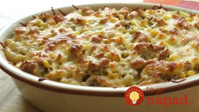 Zapečené smotanové cestoviny s mäsom