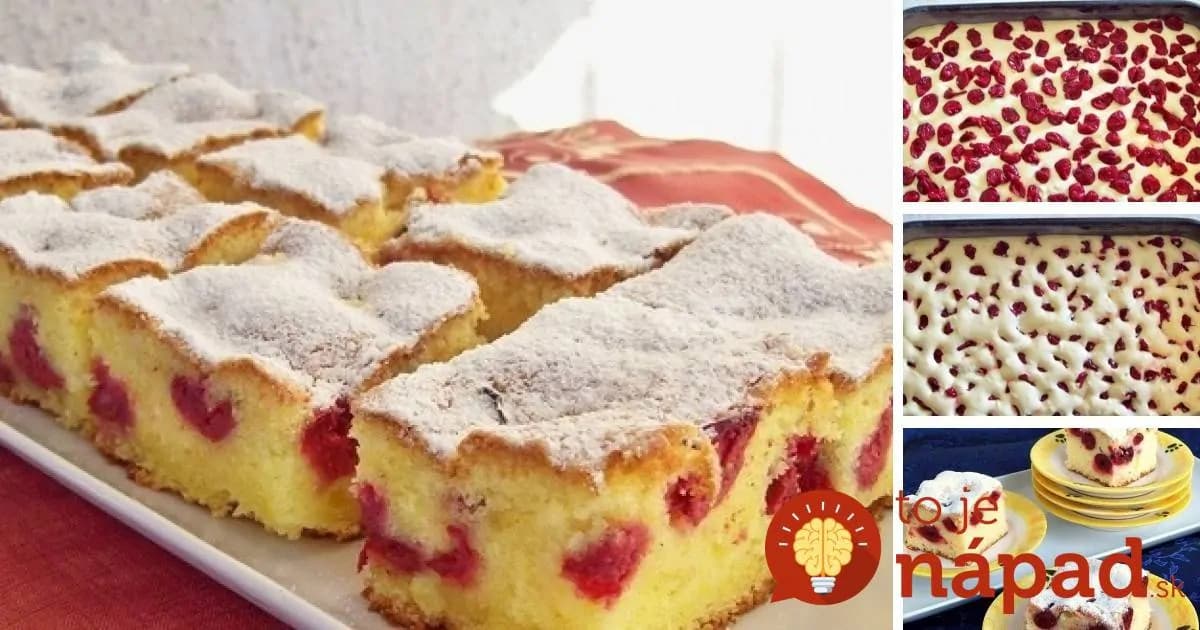 Nadýchaná jogurtová bublanina s čerešňami