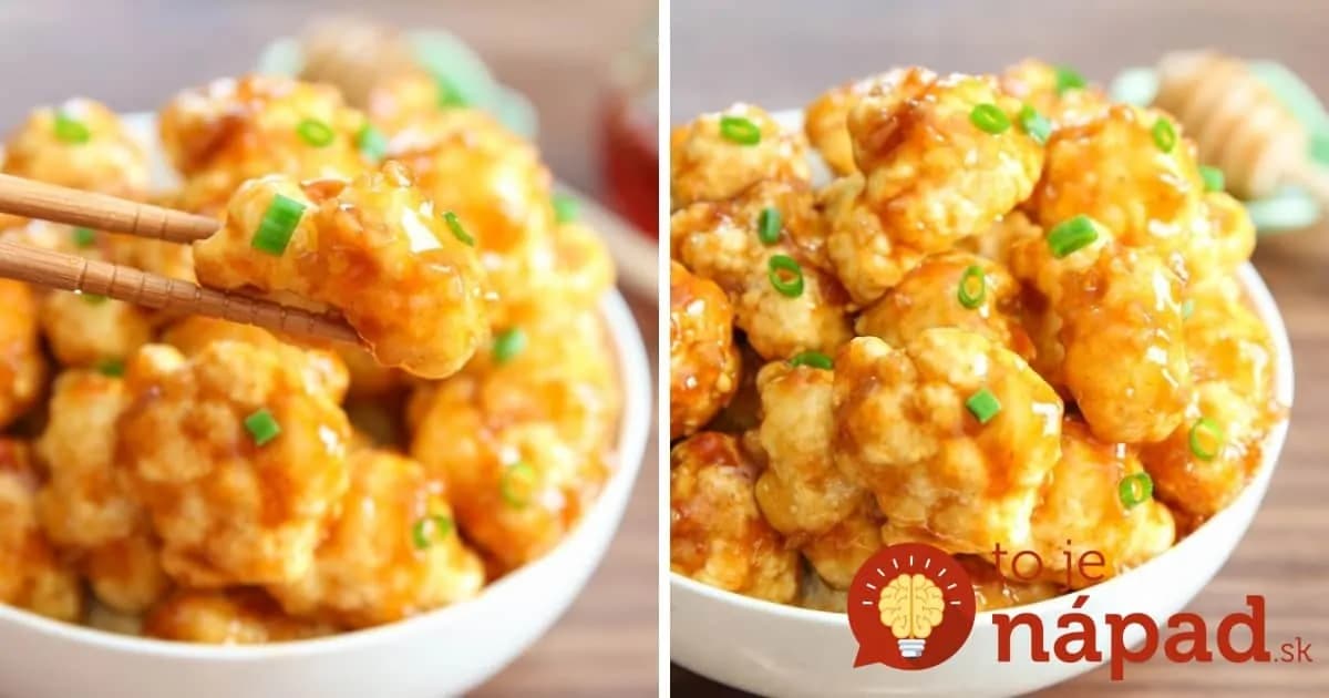 Pečený karfiol v medovo-cesnakovej omáčke