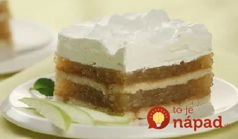 Nepečený jablkovo-pudingový koláč