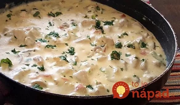 Vynikajúca syrová omáčka s kuracím mäsom