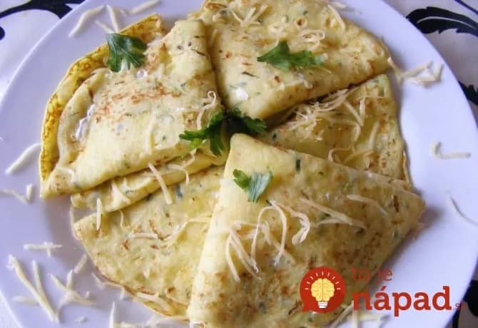 Jemné cuketové palacinky so syrom