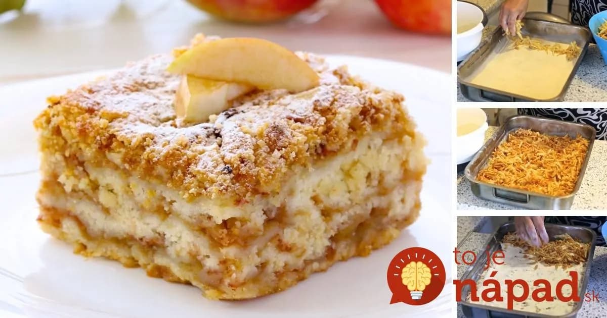 Sypaný HRNČEKOVÝ koláč s jablkami: Úžasný šťavnatý a pripravený za 10 minút!