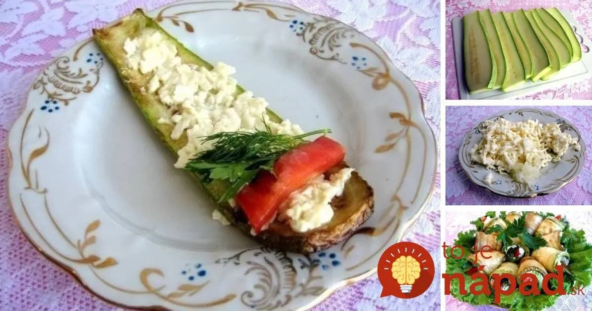 Cuketové rolky so syrovo-cesnakovou náplňou