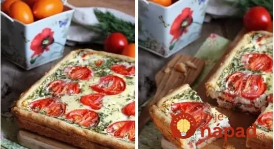 Syrovo-paradajkový koláč