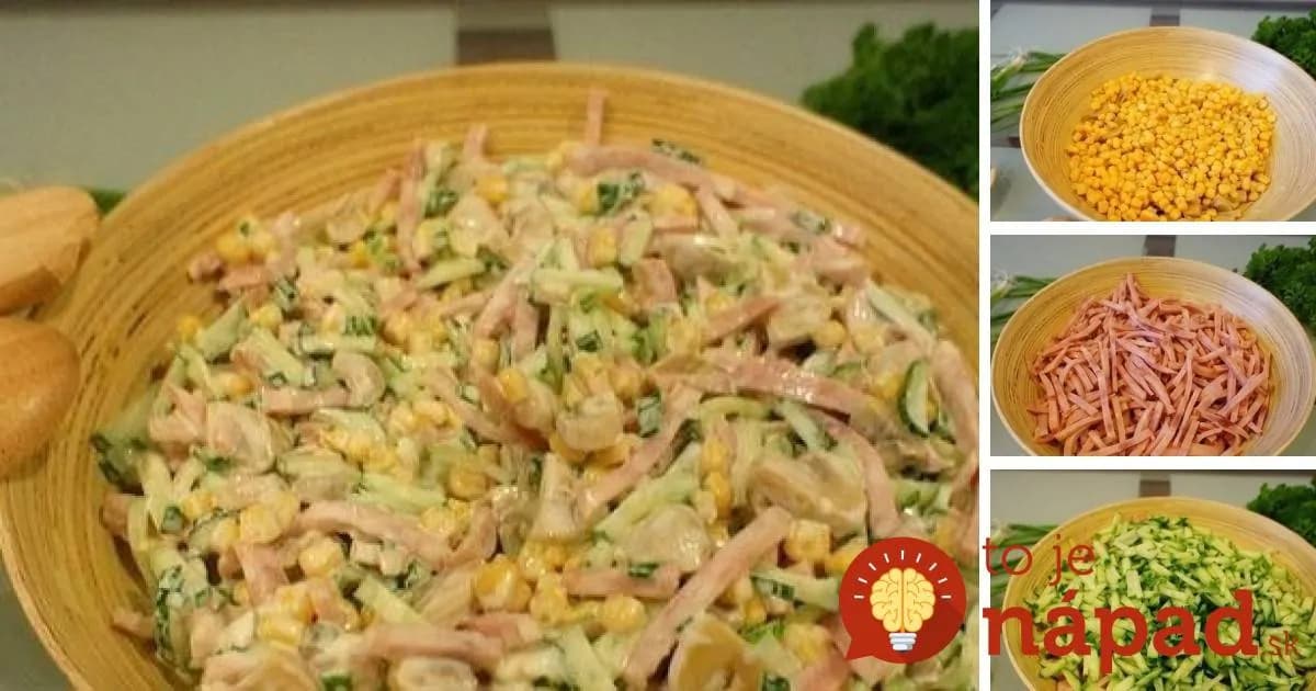 Ľahký šunkový šalát