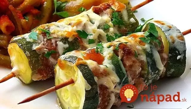 Cuketové ražniči s mletým mäsom