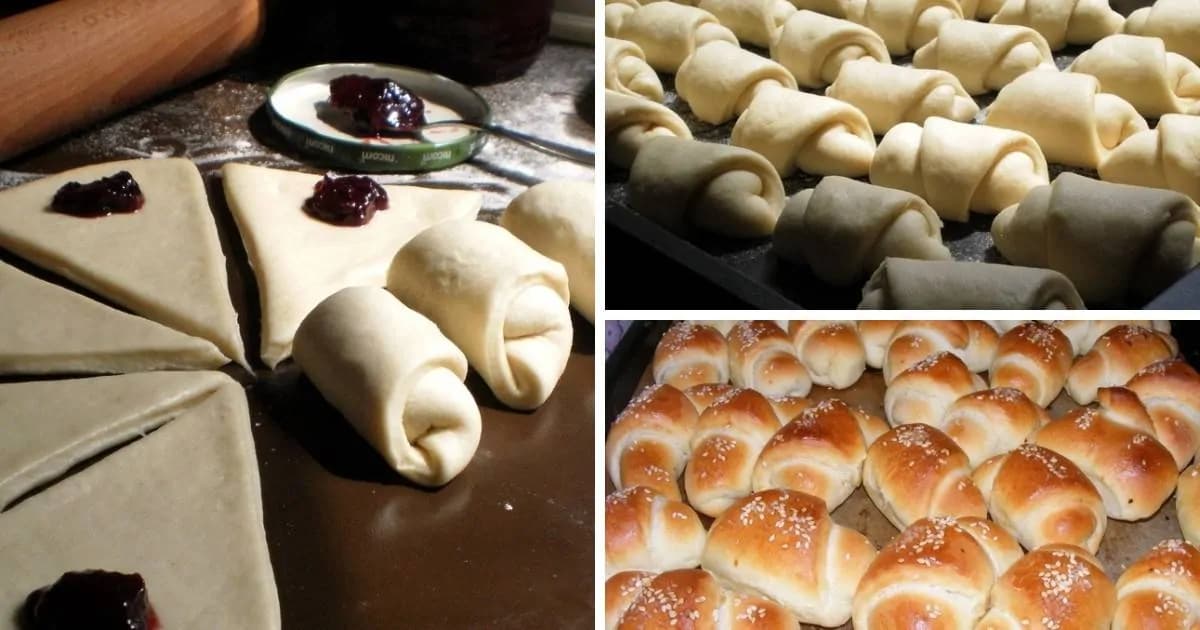 Smotanové rožteky z kysnutého cesta BEZ kysnutia!