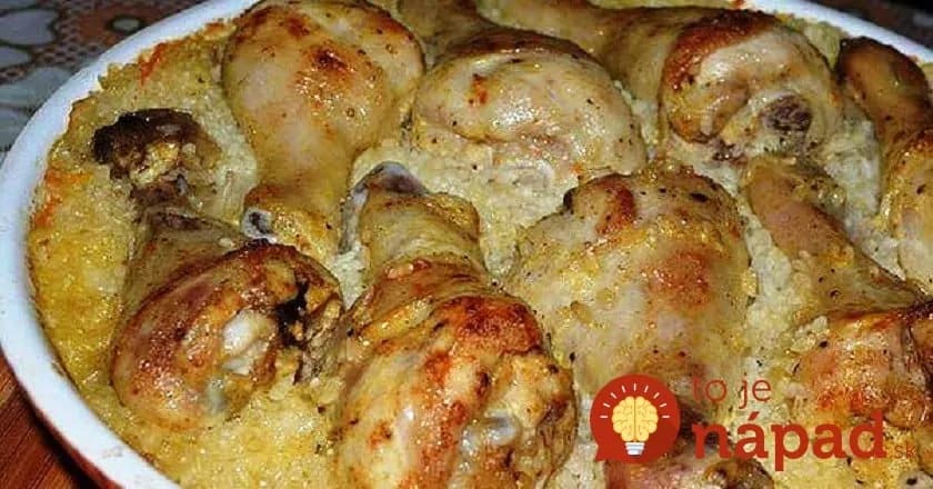 Obed 2v1: Kuracie stehná s ryžou pečené na jednom plechu