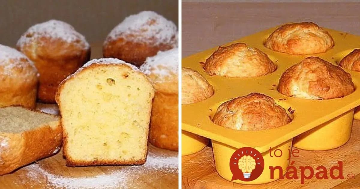 Nadýchané tvarohovo-smotanové muffiny