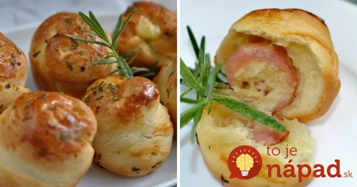 Štartovacie cesnakové pagáčiky plnené šunkou a syrom!