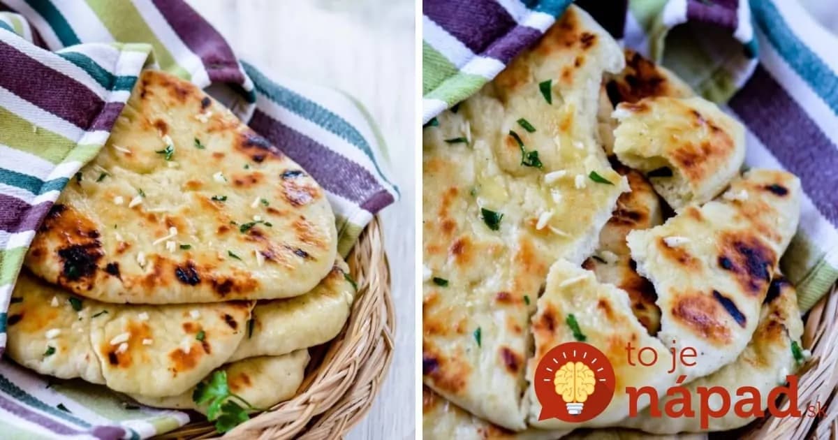 Rýchla náhrada chlebíka: Výborné jogurtové placky s cesnakom, pečené na sucho!