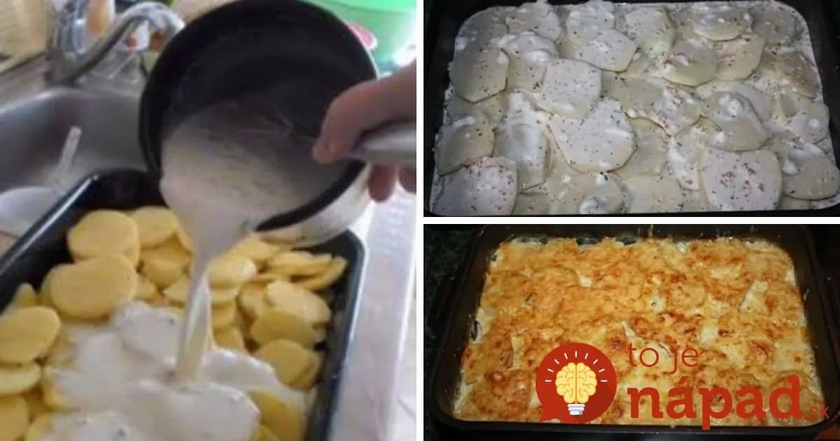 Stačí len nakrájať, zaliať a vložiť do rúry: Fantastické krémové zemiaky pripravíte len zo 4 prísad!