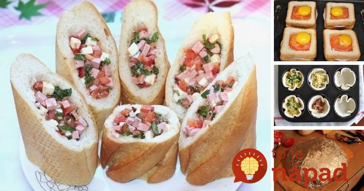 Namiesto obyčajných obložených chlebíkov: 9 tipov na rýchle pohostenie z pečiva, ktoré chutí výborne!