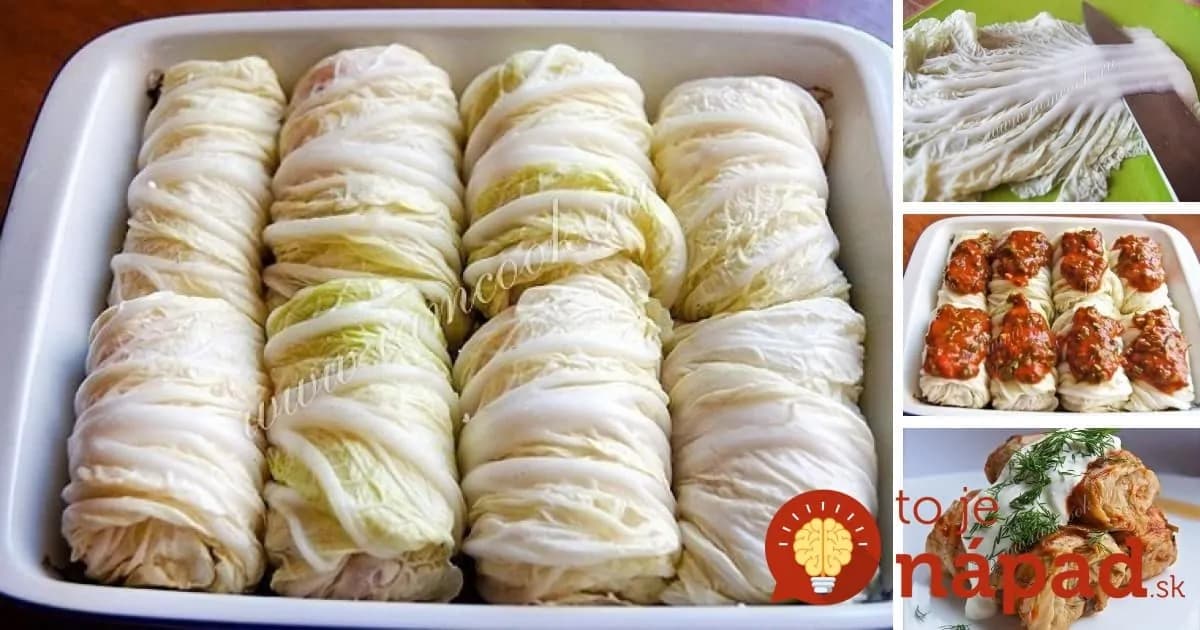 Vymeňte klasickú kapustu za čínsku a pripravte tie najjemnešie plnené holúbky v rúre!