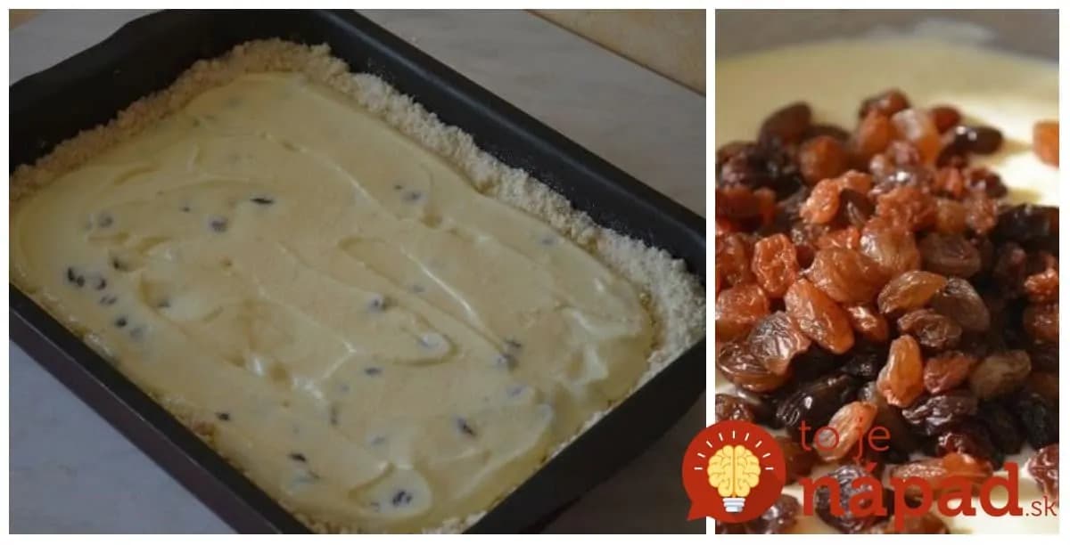 7-minútový sypaný tvarohový koláč: Bez cesta, stačí len nasypať na plech!