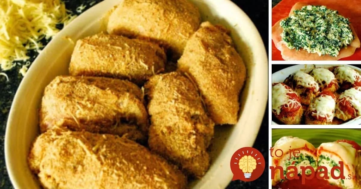 Fantastické kuracie kapsy so syrom a špenátom, pripravené v rúre!
