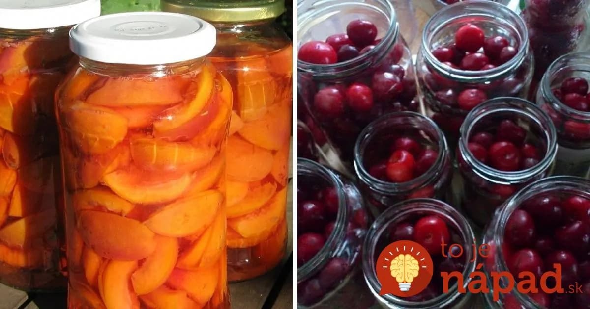 Ovocie zavárané bez cukru a bez nálevu: Zdravé, chutné a výborné hlavne pre cukrovkárov!